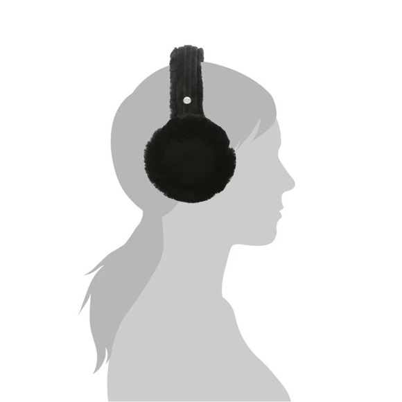 UGG Black Real Shearling Suede Earmuffs NWT main image 8